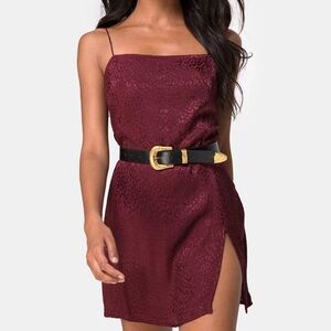 Motel Rocks Burgundy Mini Dress